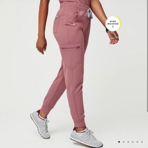Figs High Waisted Mauve Zamora Petite Jogger Scrub Pants